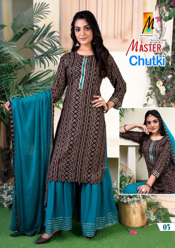 Master Chutki Fancy Wear Rayon Ready Made Collection